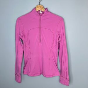 Lululemon half zip pullover, pink, size 8